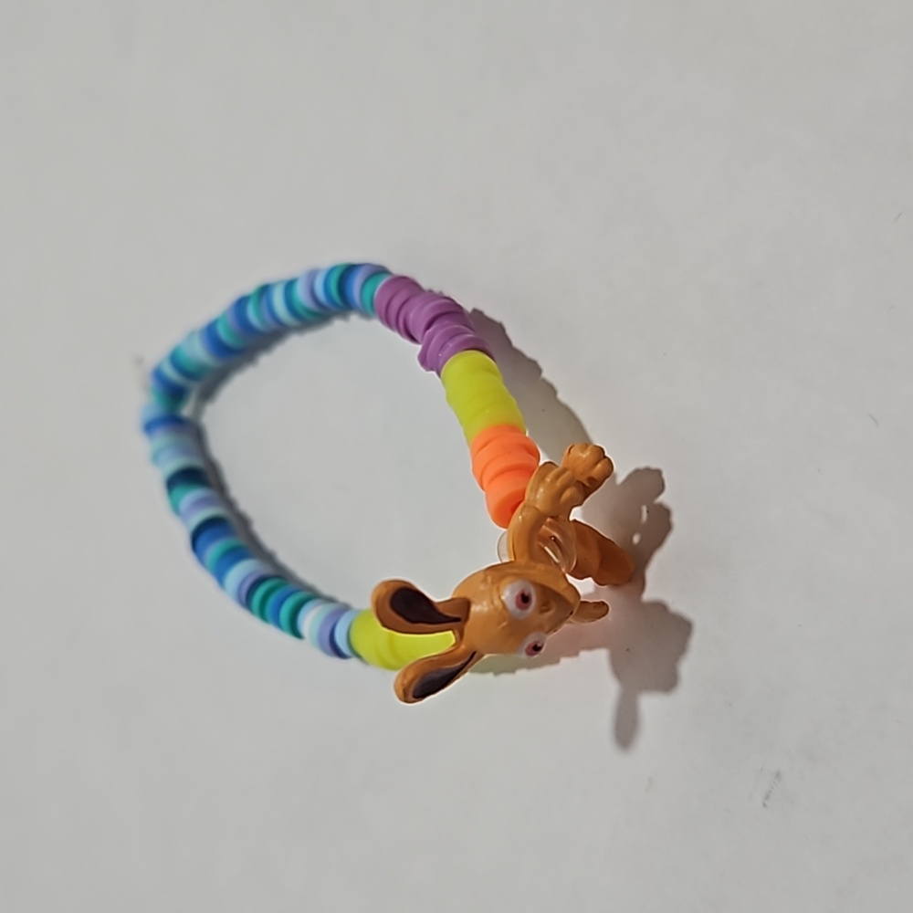 Ren and Stimpy Ren character beaded bracelet